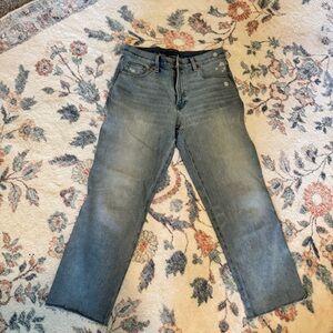 Madewell Women's Mid Rise Embroidered Straight Jeans